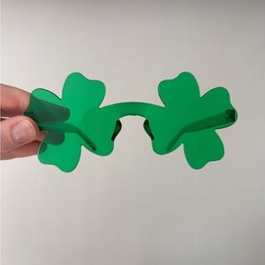 Green Shamrock Novelty Sunglasses
